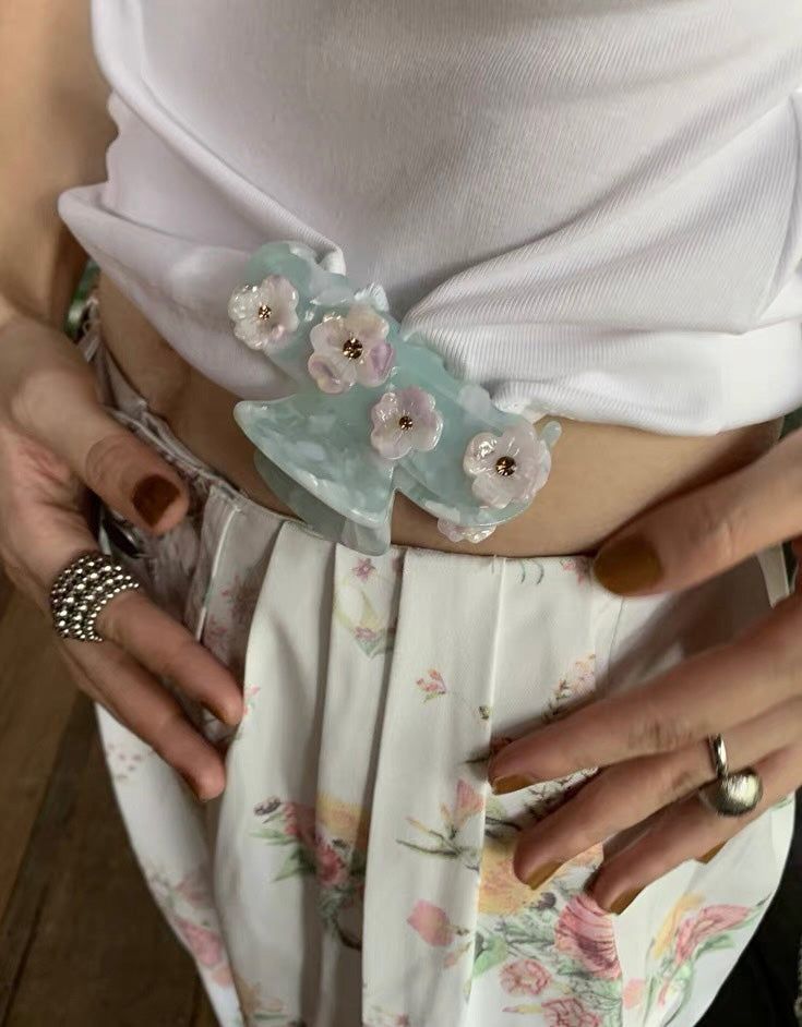 Summer flower hair claw