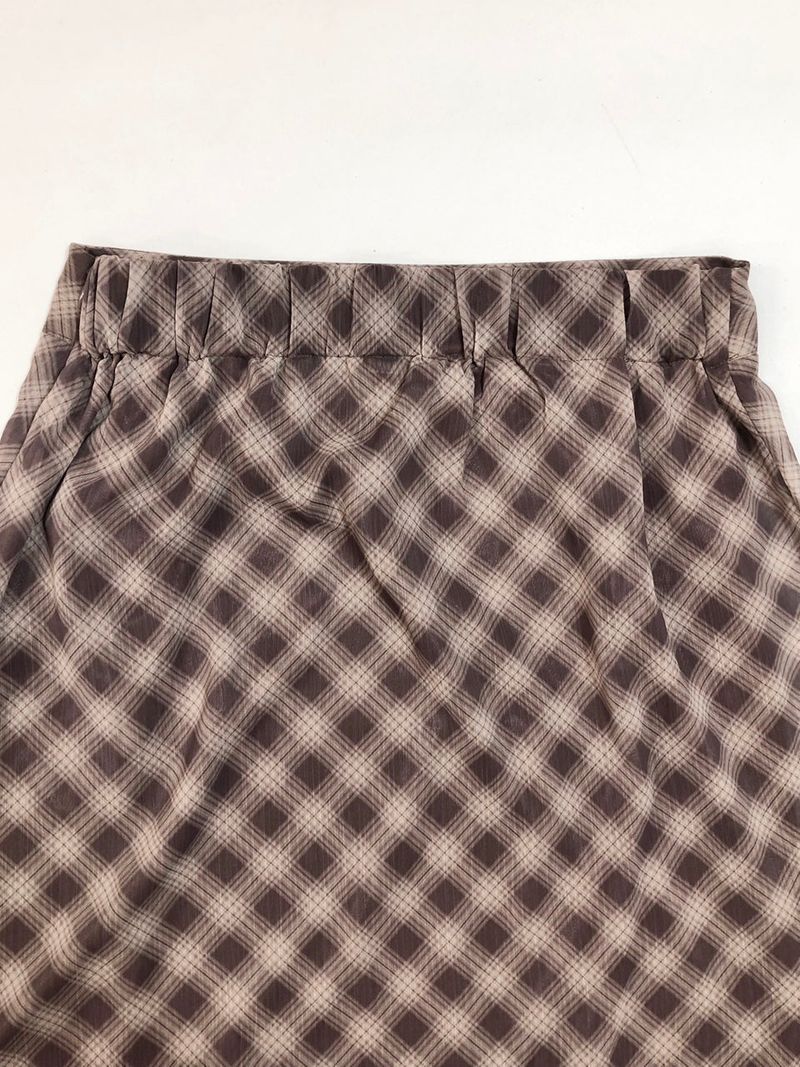 Plaid Midi Skirt