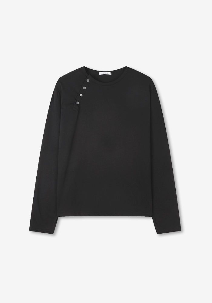 LOOR サイドヘンリーネッククロップロングスリーブ