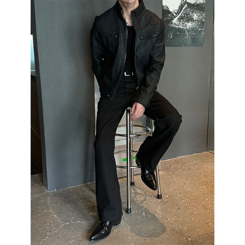 [PROMOTION] Leather zipper biker short jacket (2SIZE)