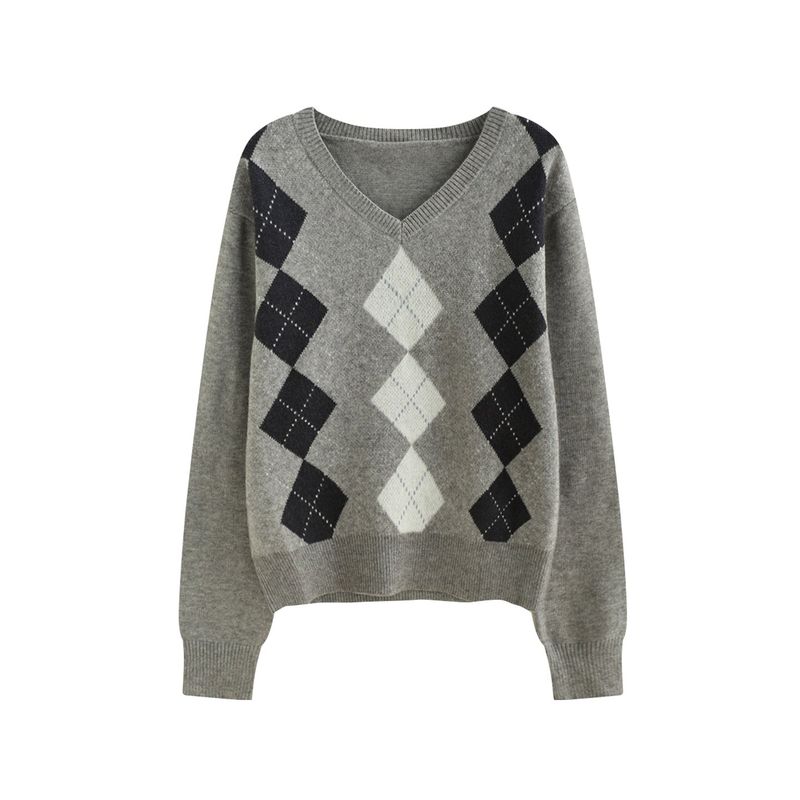 Cozy&Kitsch(コージーアンドキッチ)の「Chloé Argyle V-Neck Knit Sweater(Tops)」