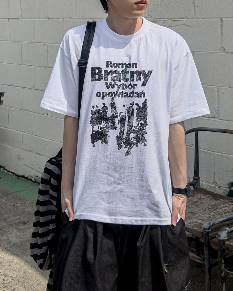 JIIGEUM（ジグム）の「ウィーバー プリント オーバーサイズ ハーフスリーブ Tシャツ（トップス）」