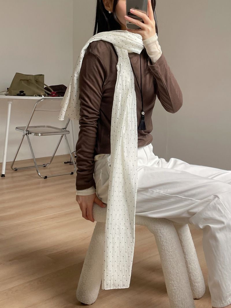 Dot Tencel Long Scarf