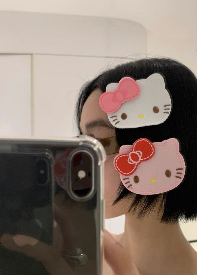 House of haus（ハウス オブ ハウス）の「Kitty fabric hair-pin(1pcs)（Hair Accessories）」