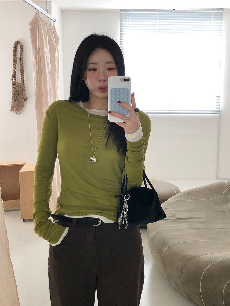 [MADE] Fodit Wool Tencel Layered Tee