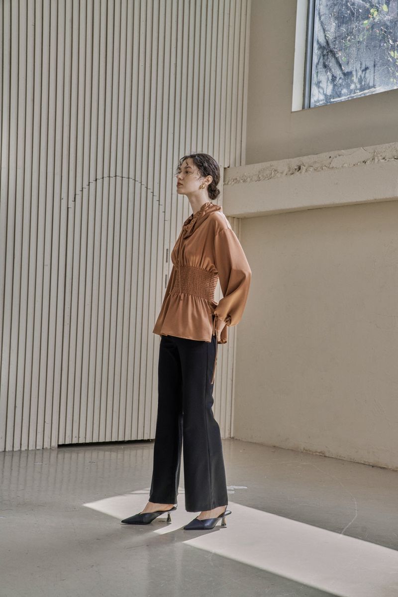 SEYMOUR STRING BLOUSE_BROWN