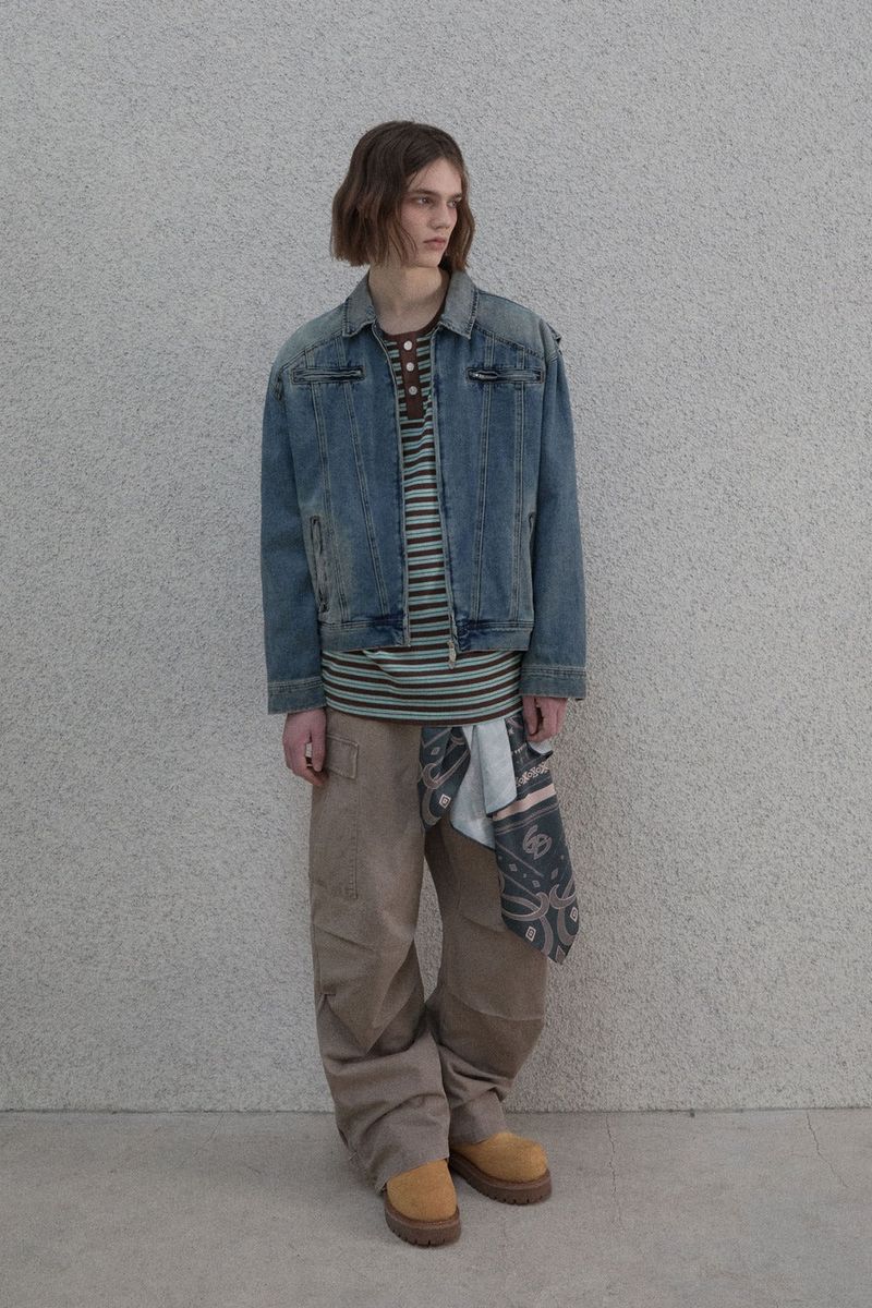 vintage washing line trucker jacket