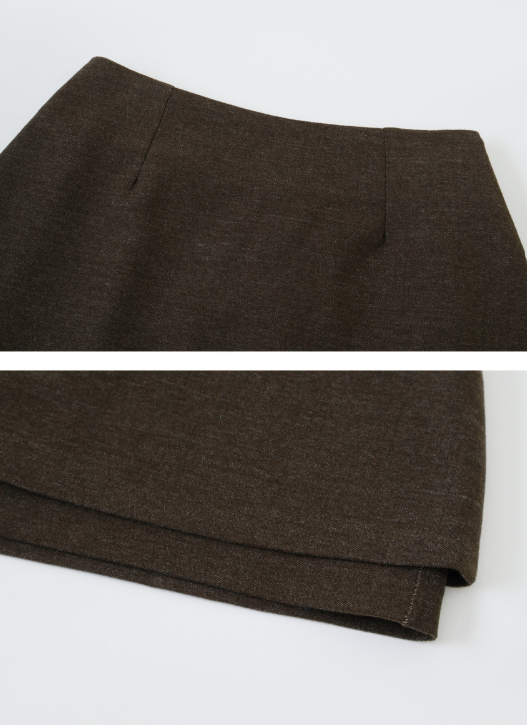 Layered Peach Mini Skirt Pants (2color)