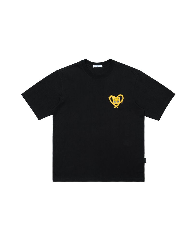 DirtyCoins（ダーティーコインズ）の「DirtyCoins Patch In Heart T-Shirt Black（Tops）」