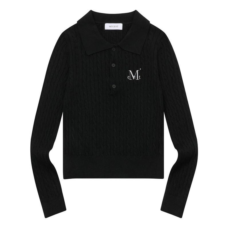 MUCENT(ムセント)の「LEMELO COLLAR-NECK BUTTON CROP KNIT (3COLOR)(Tops)」
