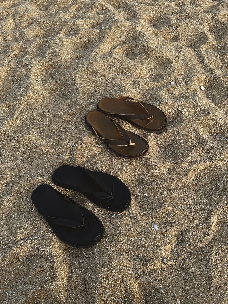 ASCLO Classic Leather Flip Flops (2color)