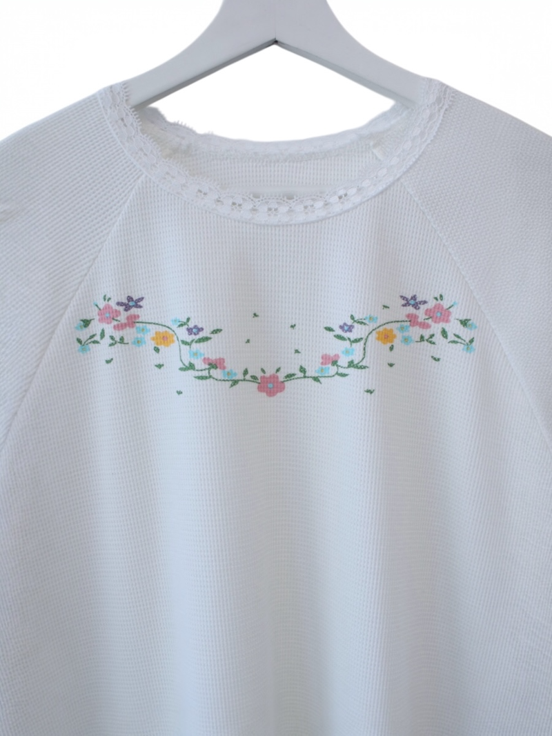 garden waffle lace T