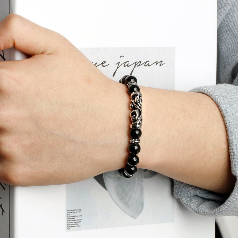 SVB-1011 Geometric Onyx Natural Stone Bracelet