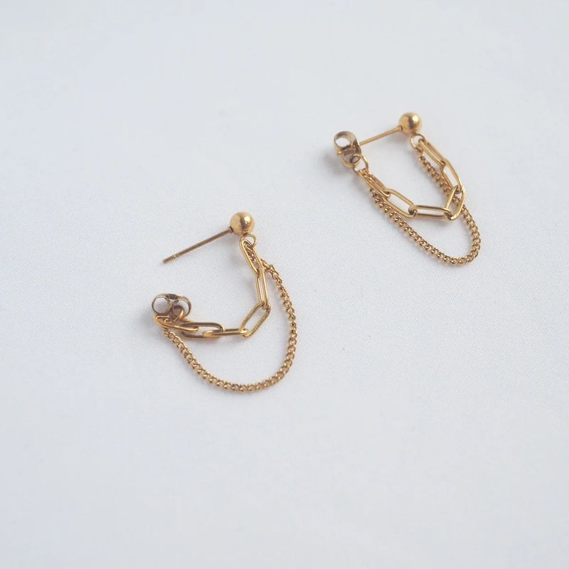 ジュールズチェーンドロップピアス