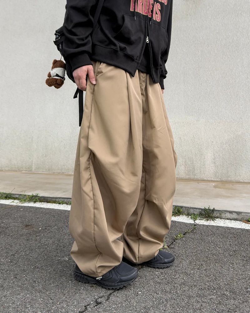 Luve Cotton Curved Wide Pants