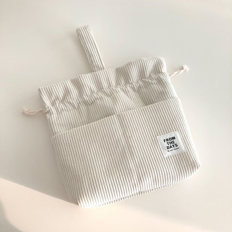 【MADE】Corduroy Pouch Bag - Black
