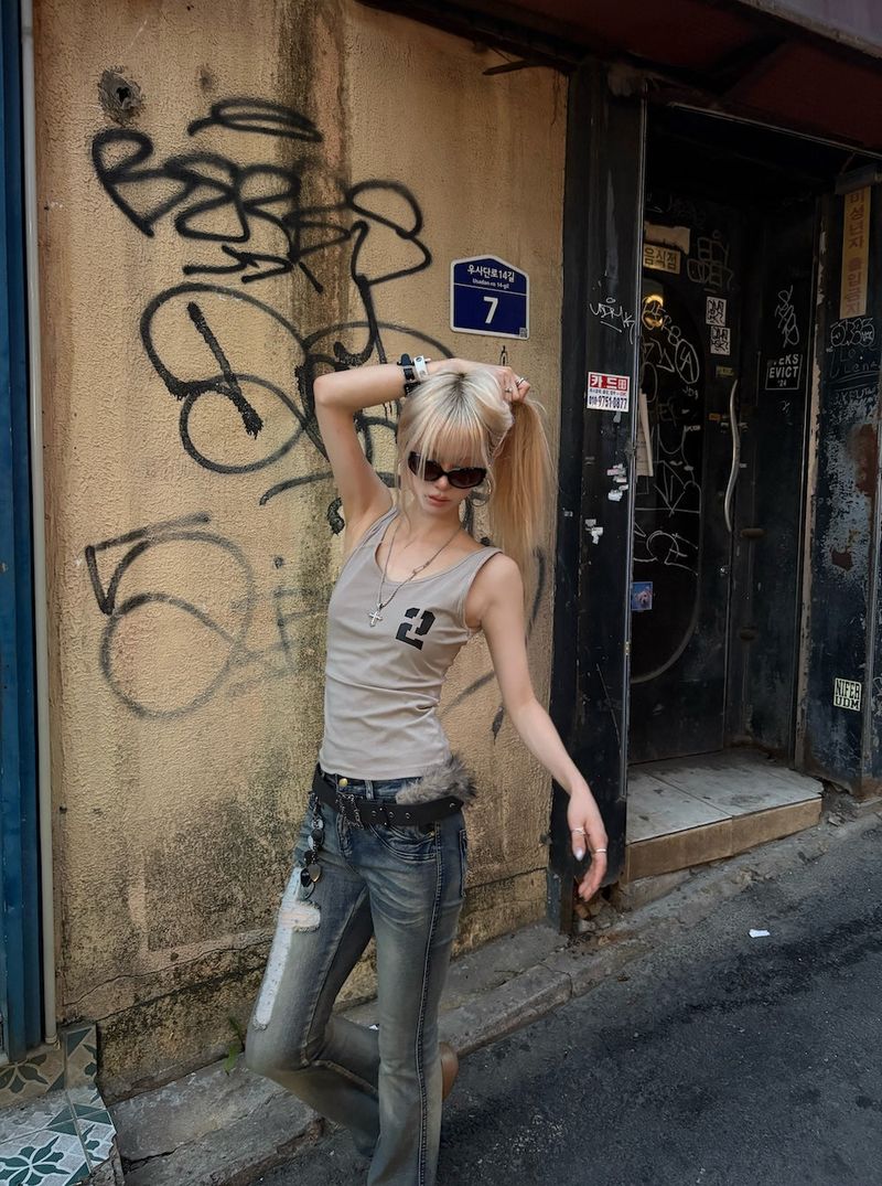 Cross Vintage Low-Rise Bootcut Jeans
