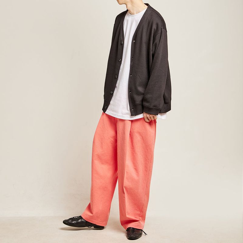 DAMP WIDE FIT ONE TUCK PANTS_PINK