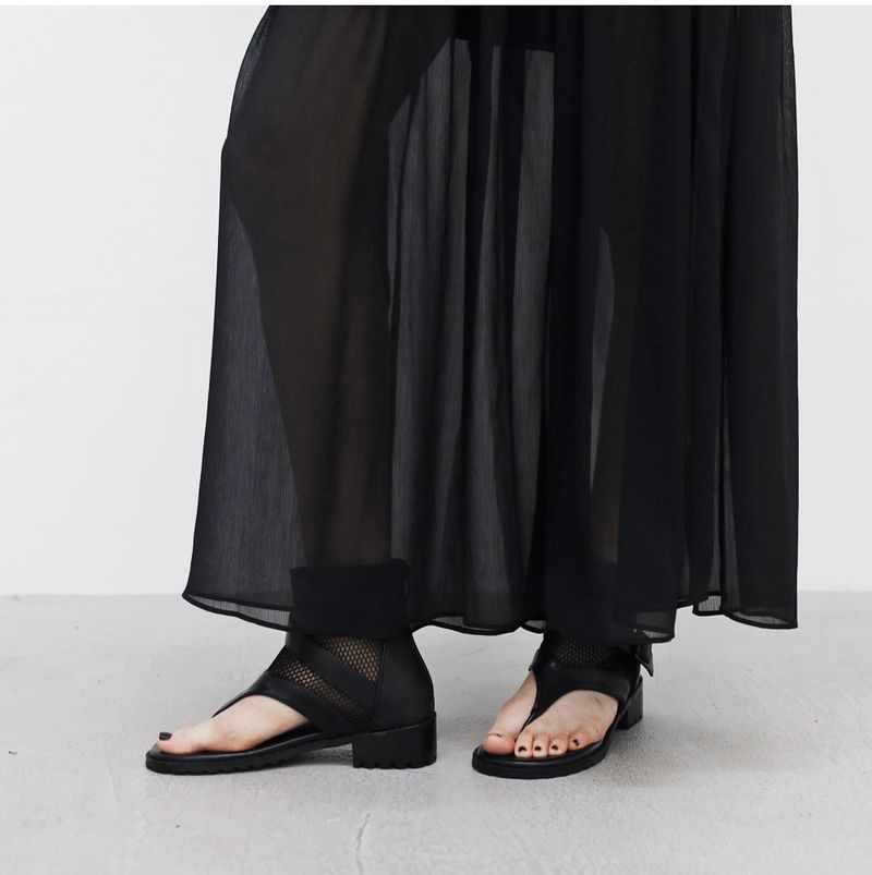 Pony open toe see-through boot sandals