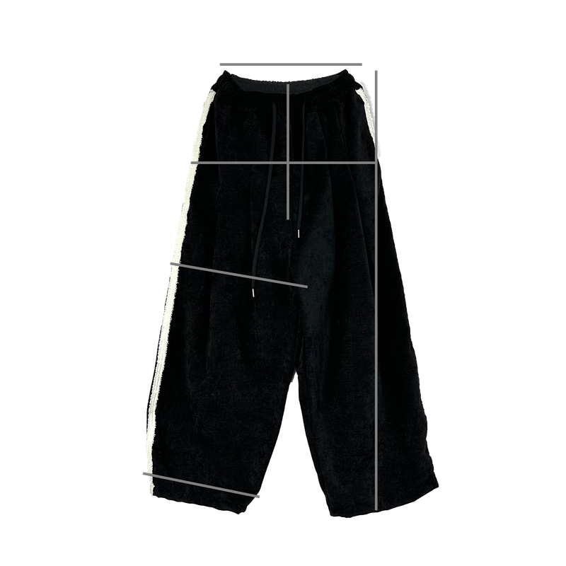 terry four pintuck pants