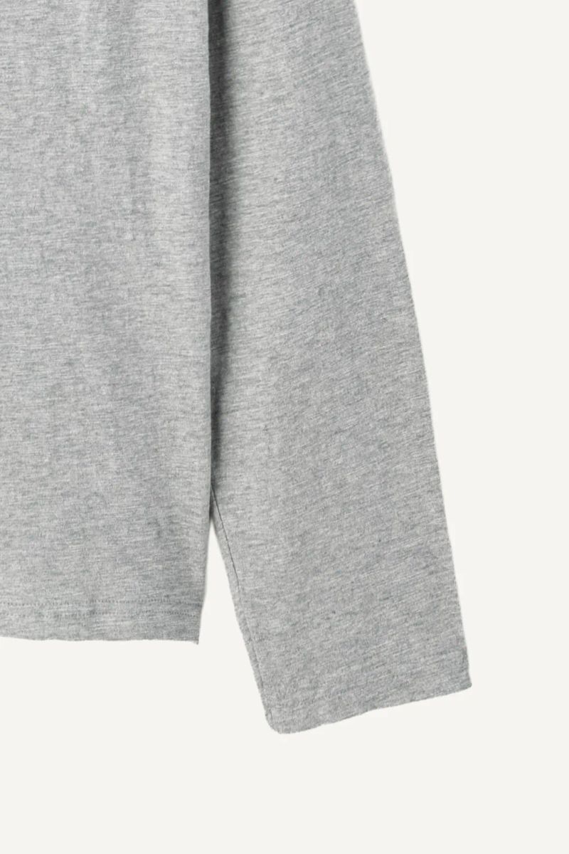 Henley neck slub cotton long sleeve