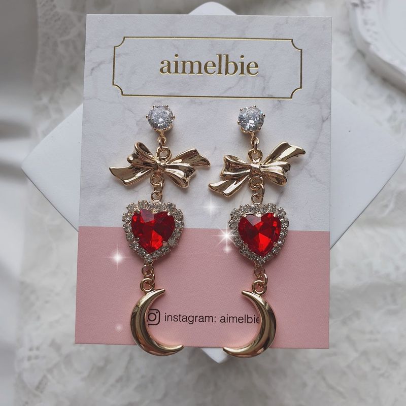 Moon Witch Earring- Red