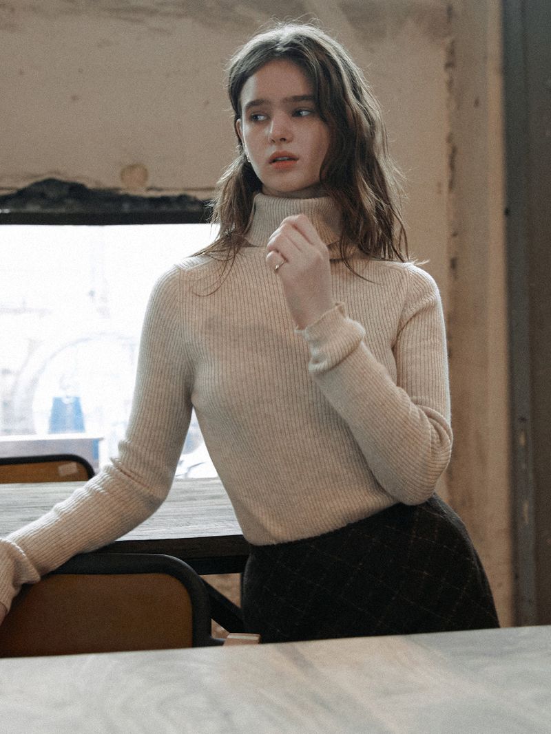 REESE cashmere wool turtleneck knit