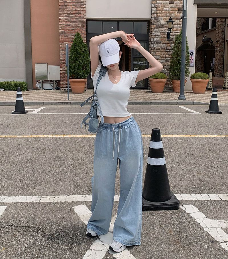 [BELLIDE MADE] Summer Cool Wide Denim Pants