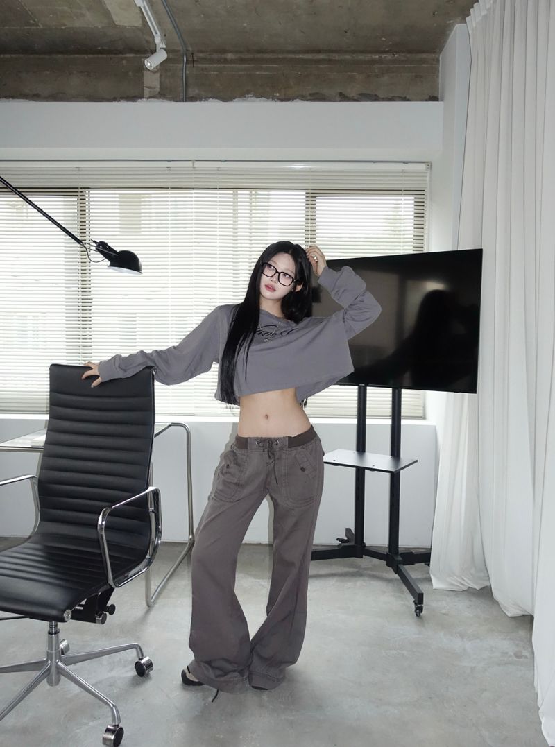 vintage purple gray pocket pants