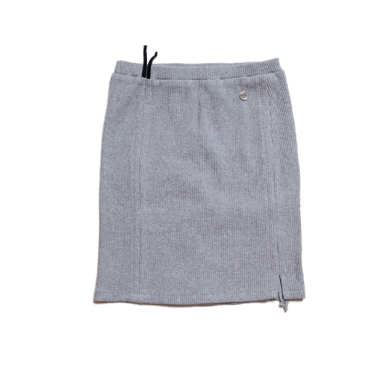 SHIRRING STRING SKIRT GRAY
