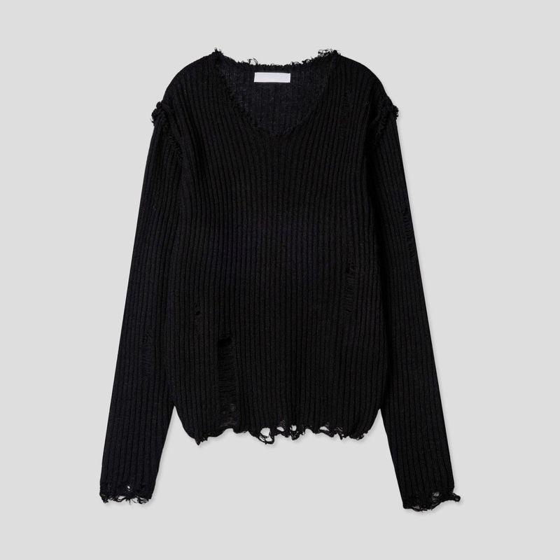 Hidden Punk Damage Knit 3C