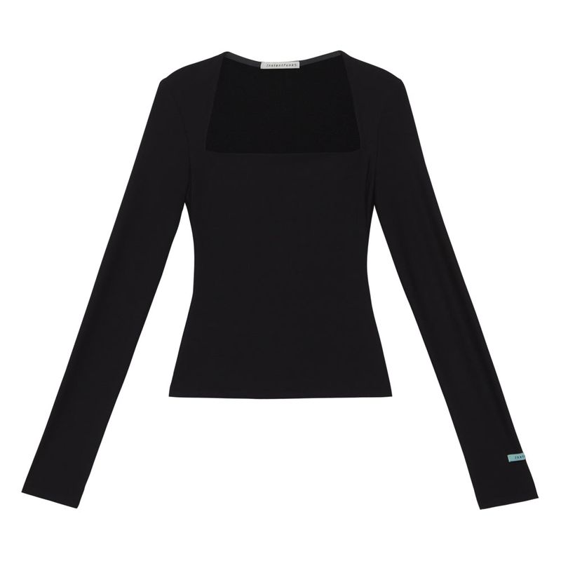 INSTANTFUNK（インスタントファンク）の「Square-neck long-sleeved T-shirt（Tops）」