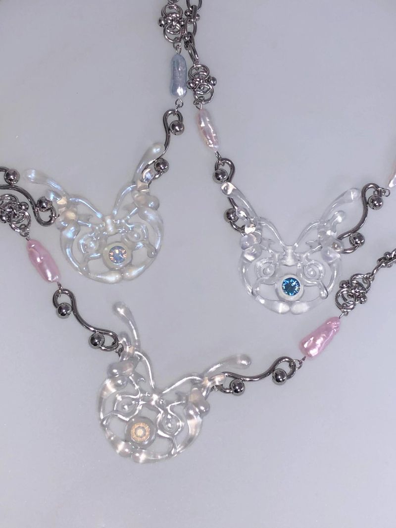 COSMIC GLOW : Necklace ( pink flare )