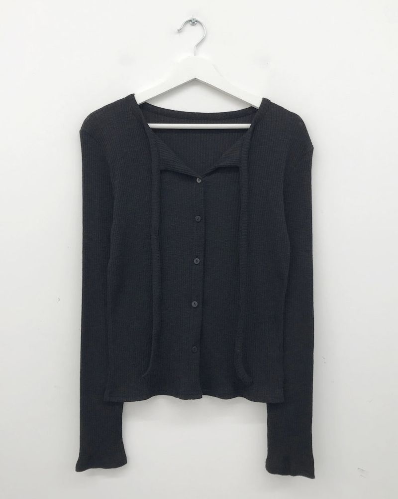 Ribbed Strap Cardigan (6color)