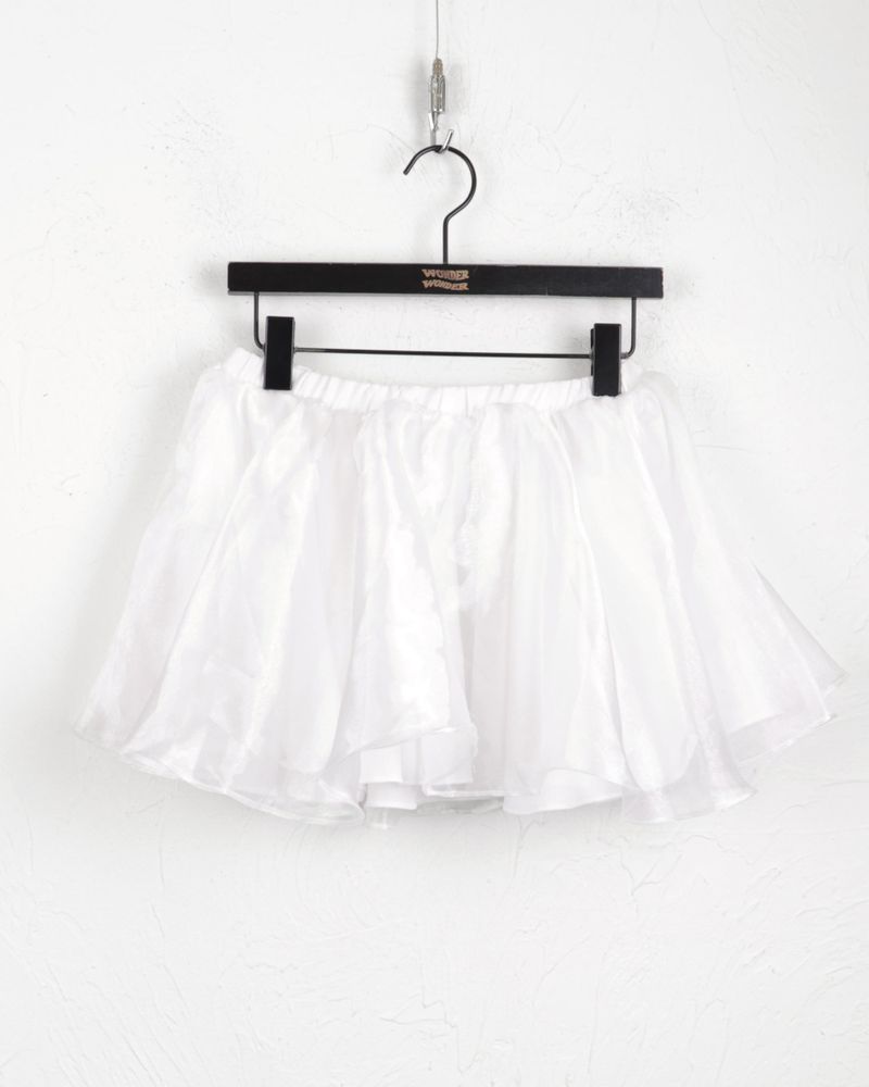 Weil organza layered flare miniskirt