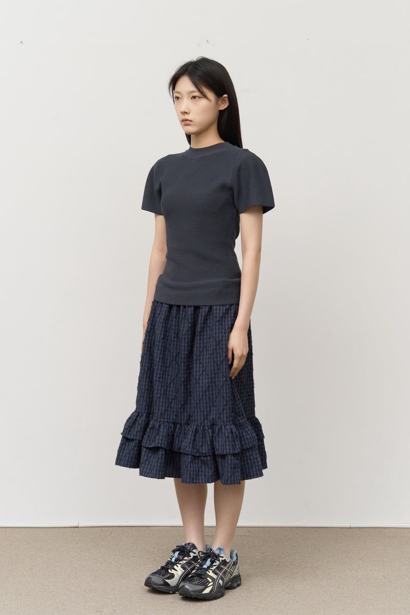 (W) Mus Checked Skirt