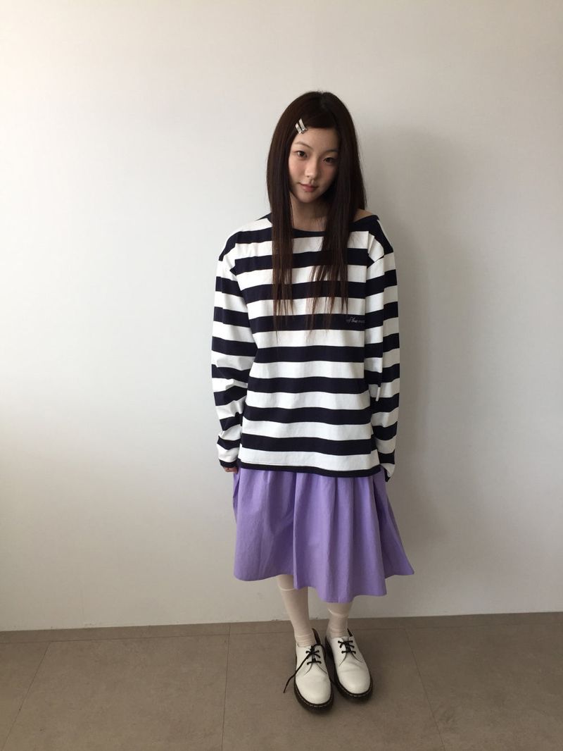 ペールブルームミディスカート (3color)
