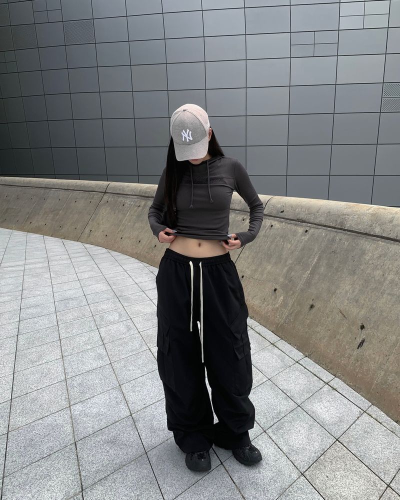 Lettering slim hoodie