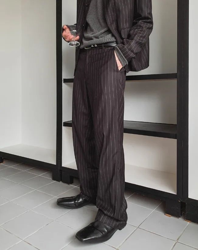 Bonnen Striped Flare Slacks