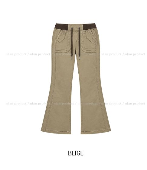 Leend Banding Bootcut Cotton Pants