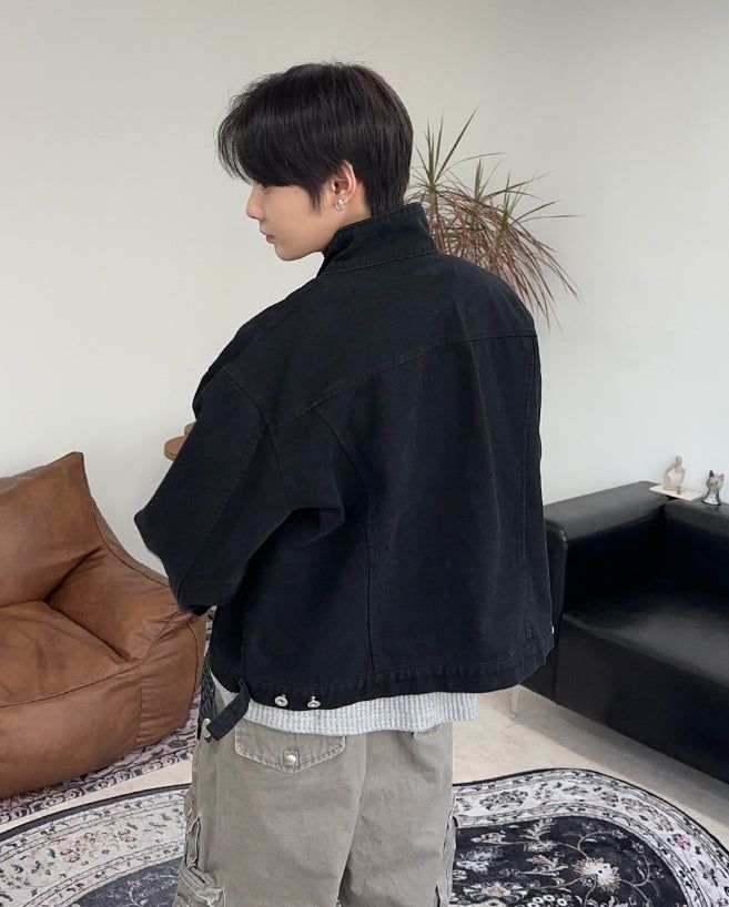 Kyle Washed Crop Trucker Jacket