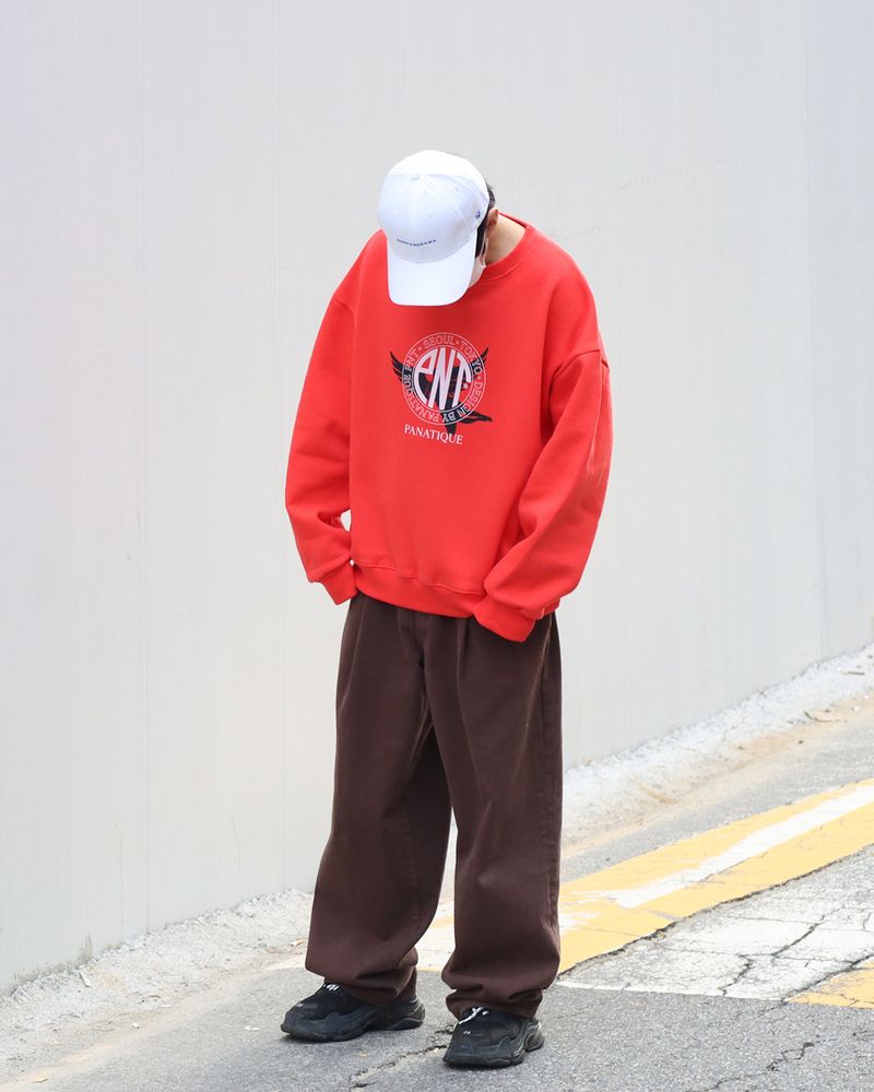 PANATIQUE（パナティーク）の「Overfit Panatique Logo Sweatshirt_ORANGE（Tops）」