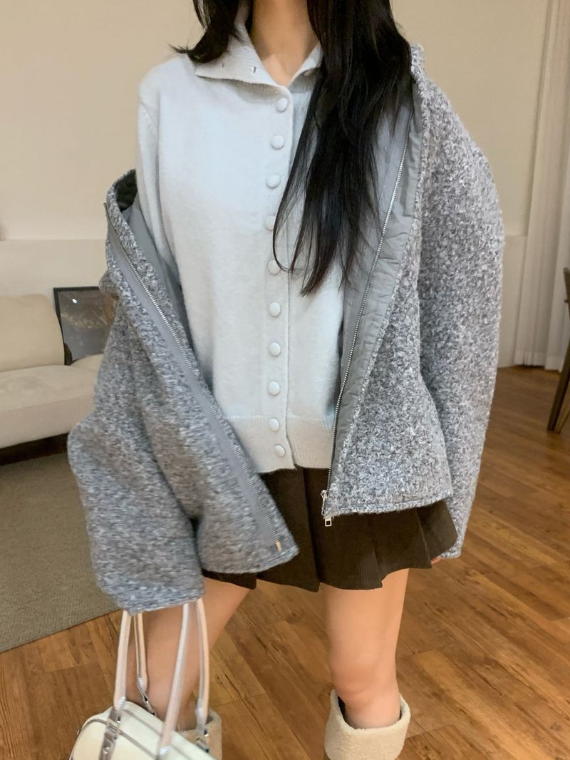[UNISEX] from Mix Hood Coat Jacket