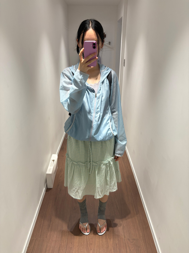 Block layer windbreaker (5color)