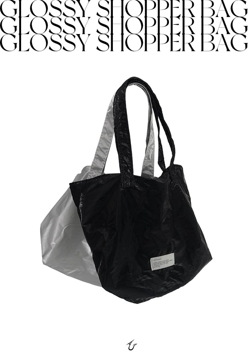 glossy shopper bag (2color)