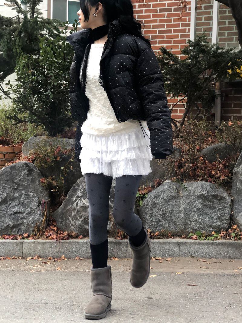 Dot Cubic Puffer Jacket
