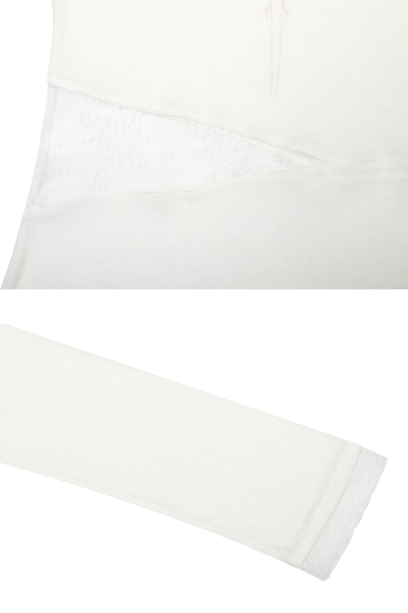 LACE BOATNECK TOP white