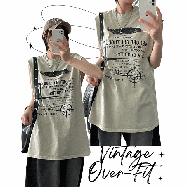 hijjoo(ハイチュー)の「Nuben Pigment Boxy Sleeveless(Tops)」