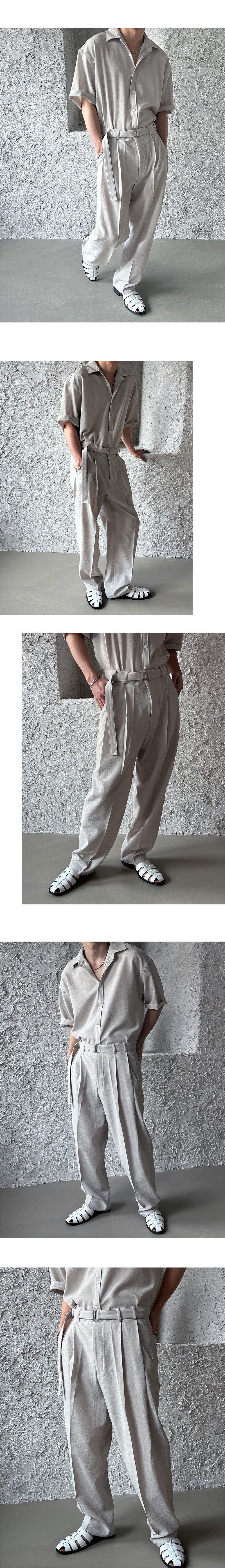 [SET UP가능] Minimal belt slacks(3color)