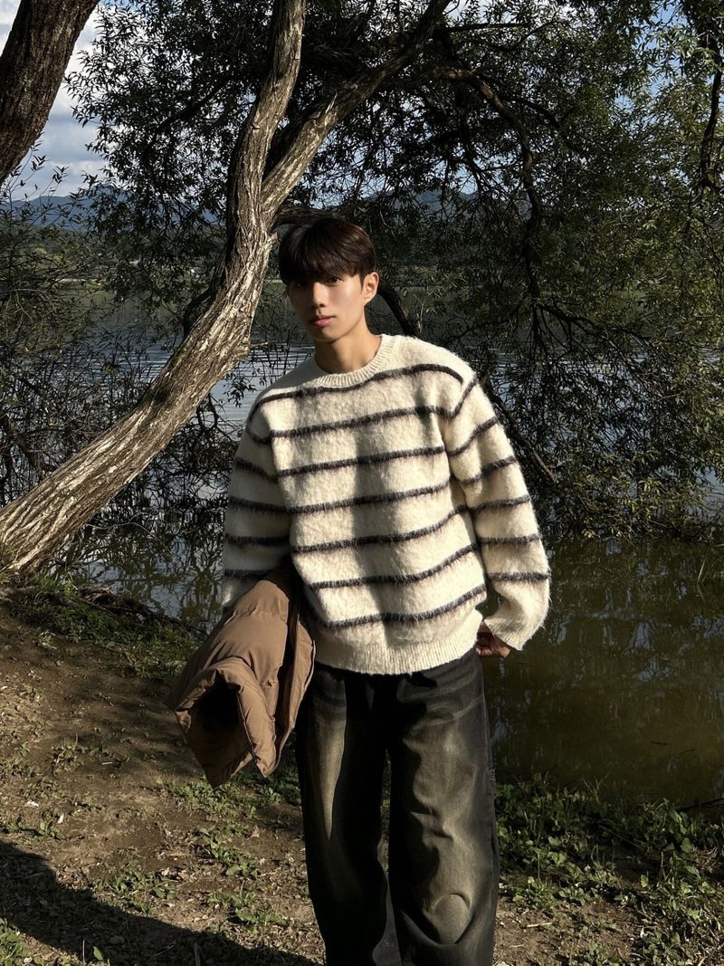 SCOPE STRIPE MOHAIR KNIT
